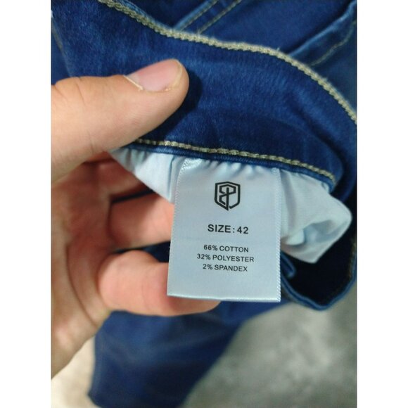 Born Primitive Jeans Mens 42x32 Blue Denim Athletic Fit Ultra Stretch High Rise - Picture 9 of 10